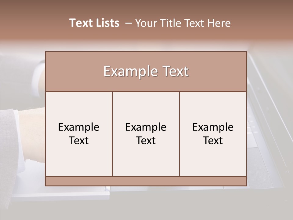 Communication Keyboard Pushing PowerPoint Template