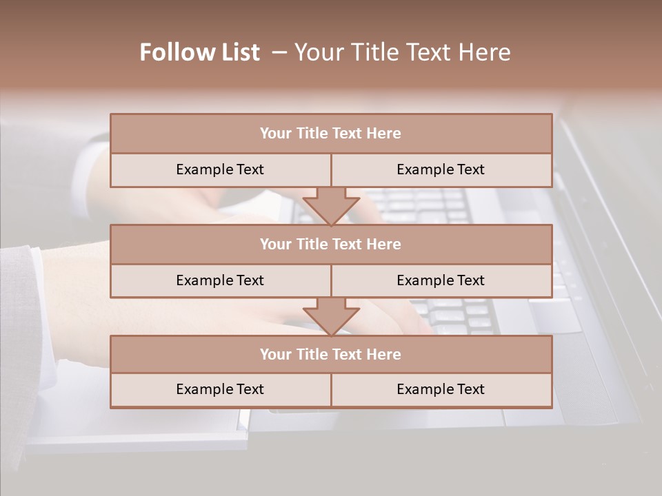 Communication Keyboard Pushing PowerPoint Template