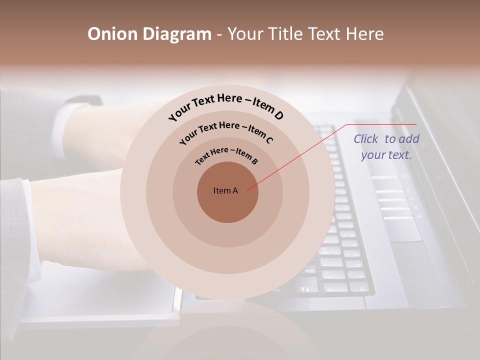 Communication Keyboard Pushing PowerPoint Template