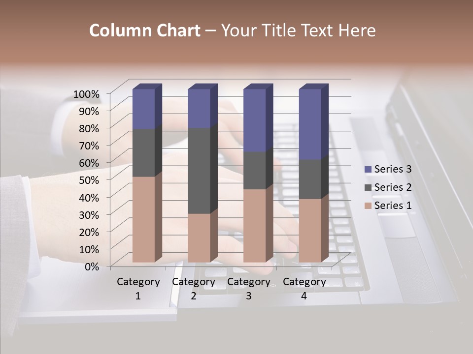 Communication Keyboard Pushing PowerPoint Template