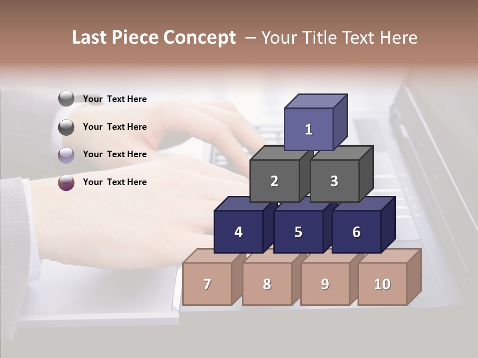 Communication Keyboard Pushing PowerPoint Template