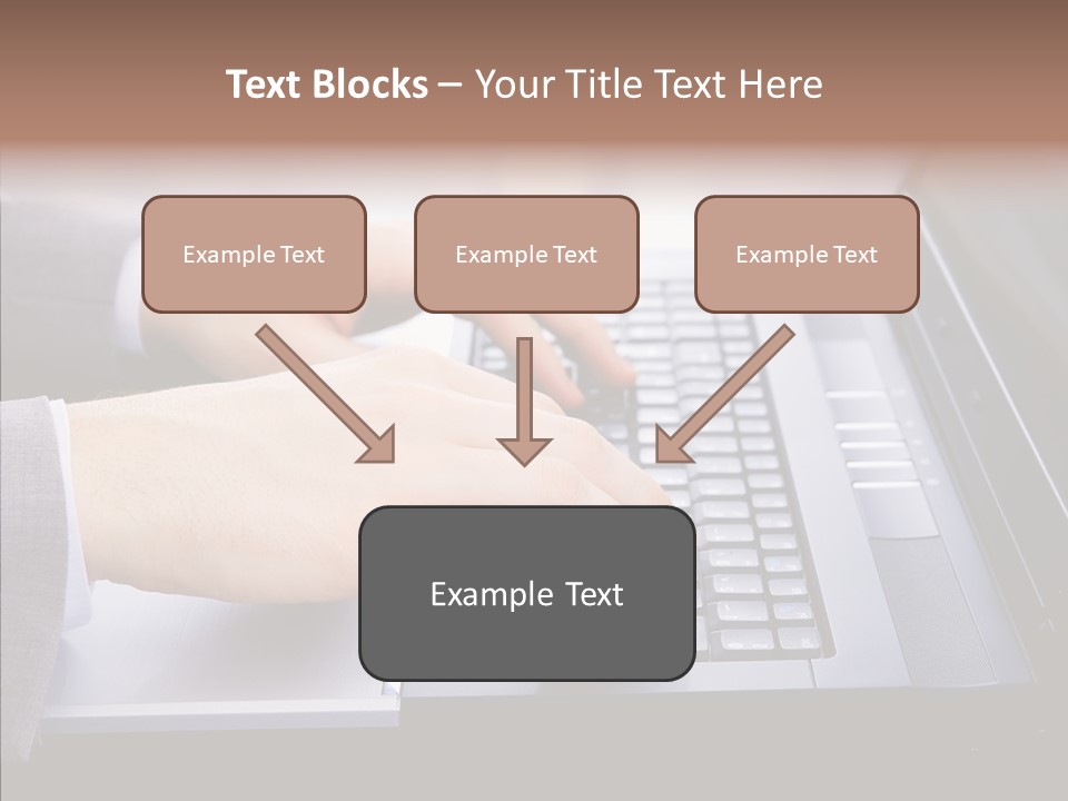 Communication Keyboard Pushing PowerPoint Template
