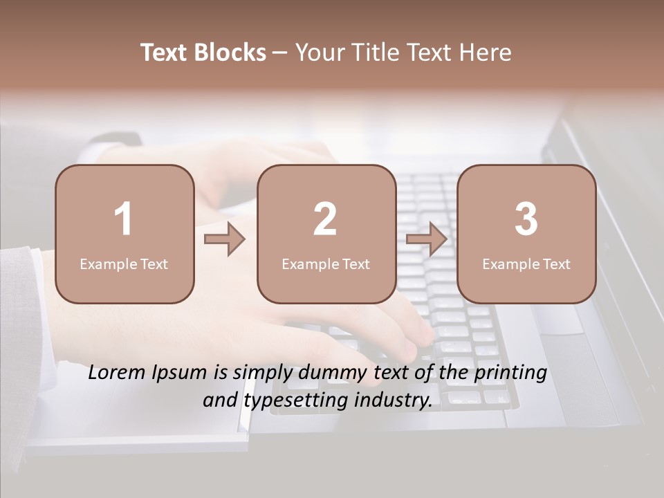 Communication Keyboard Pushing PowerPoint Template
