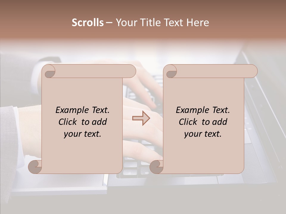 Communication Keyboard Pushing PowerPoint Template
