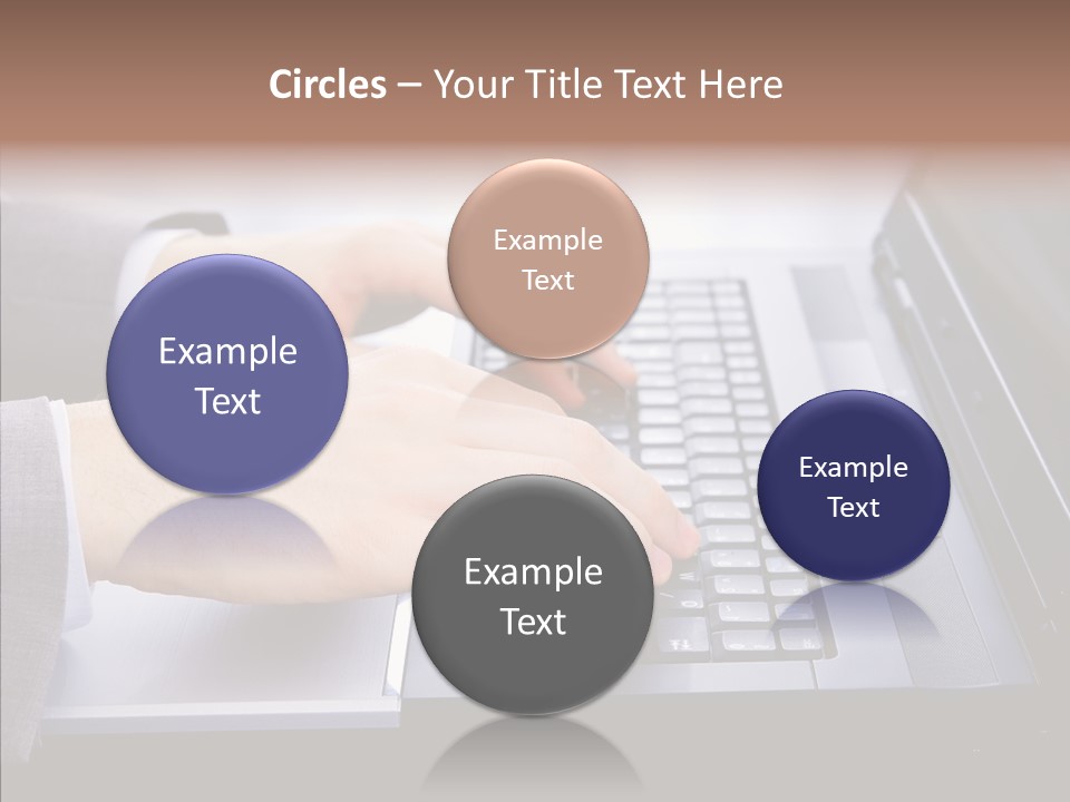 Communication Keyboard Pushing PowerPoint Template