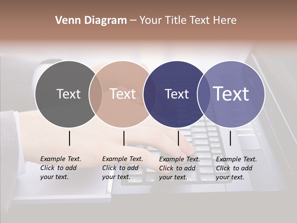 Communication Keyboard Pushing PowerPoint Template