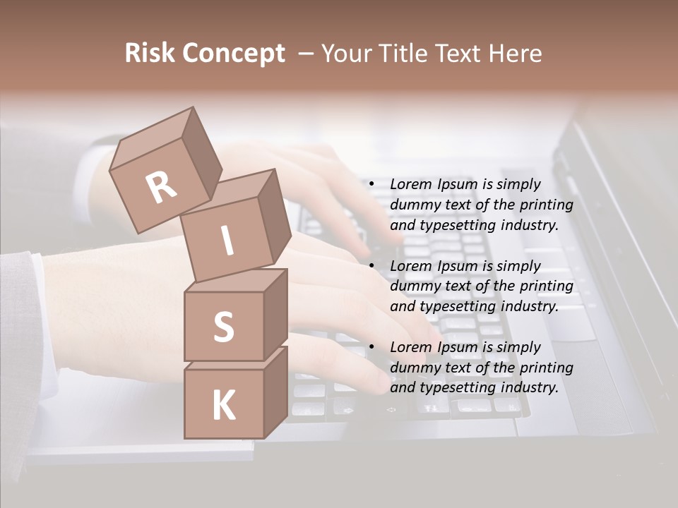 Communication Keyboard Pushing PowerPoint Template
