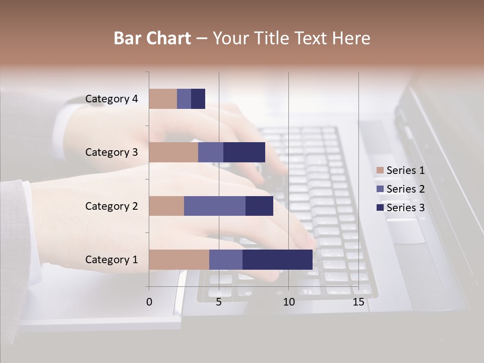 Communication Keyboard Pushing PowerPoint Template