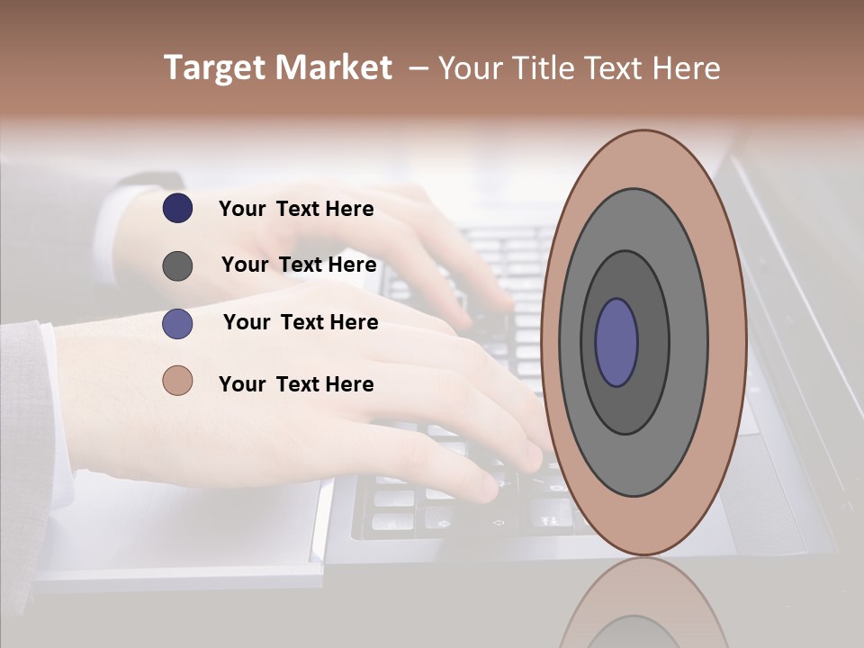Communication Keyboard Pushing PowerPoint Template