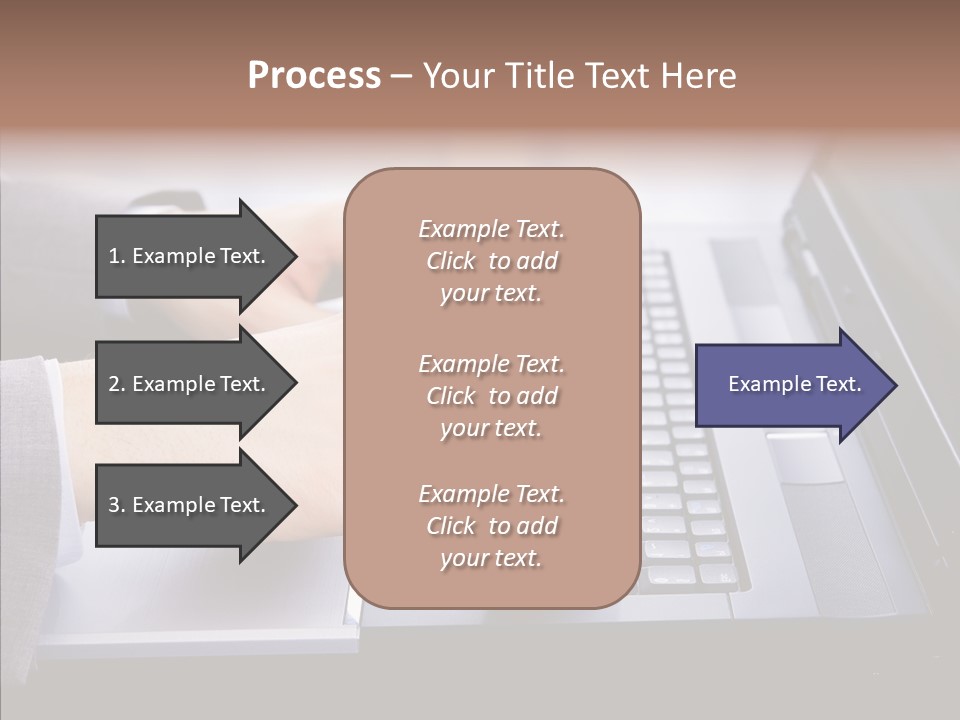 Communication Keyboard Pushing PowerPoint Template