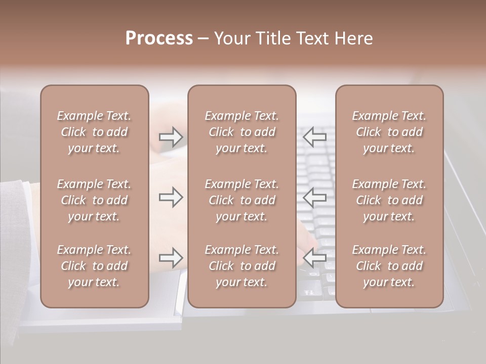 Communication Keyboard Pushing PowerPoint Template