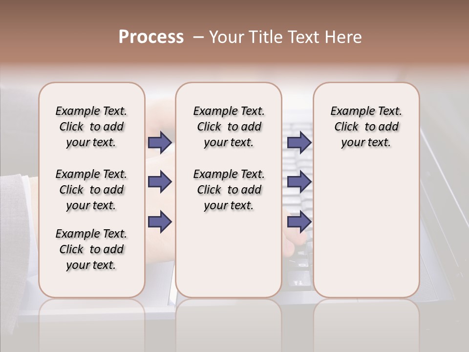 Communication Keyboard Pushing PowerPoint Template