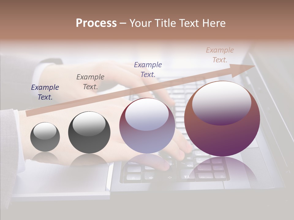 Communication Keyboard Pushing PowerPoint Template