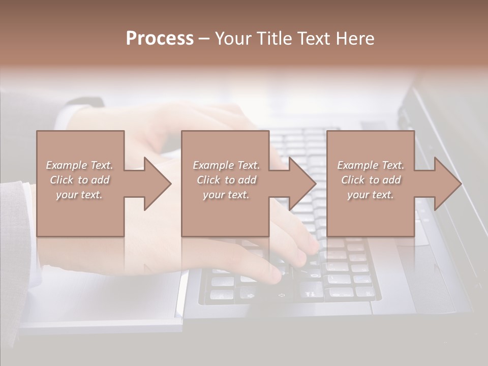 Communication Keyboard Pushing PowerPoint Template