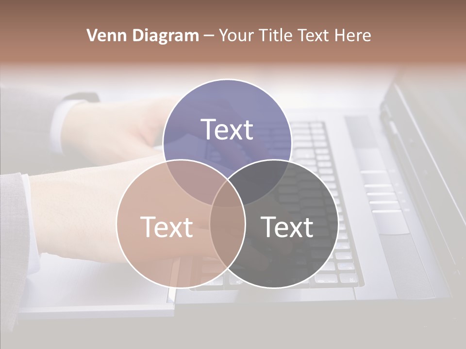 Communication Keyboard Pushing PowerPoint Template