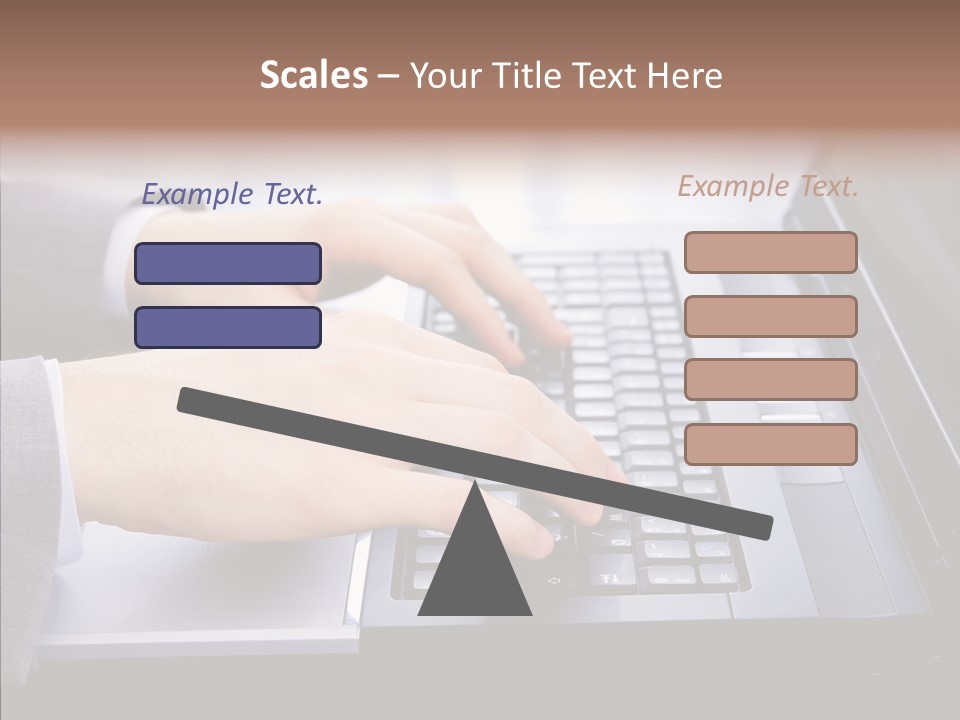 Communication Keyboard Pushing PowerPoint Template
