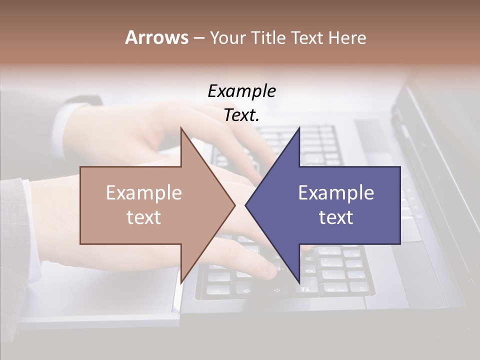 Communication Keyboard Pushing PowerPoint Template