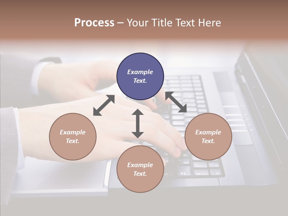 Communication Keyboard Pushing PowerPoint Template