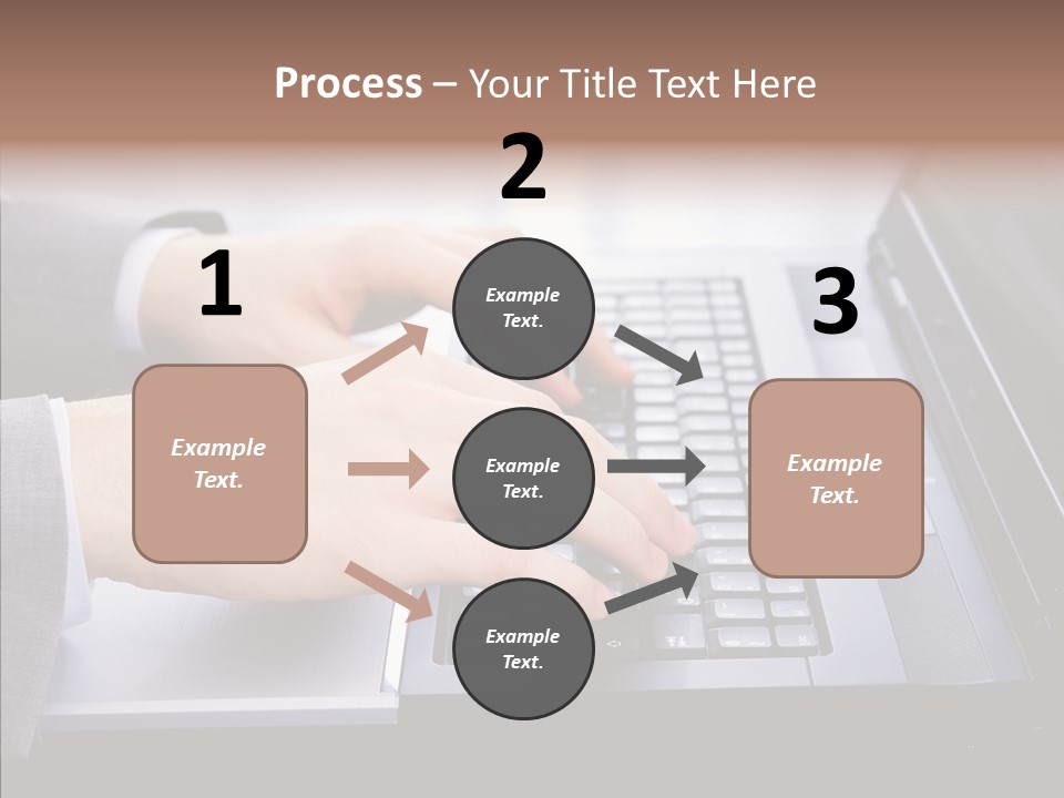 Communication Keyboard Pushing PowerPoint Template