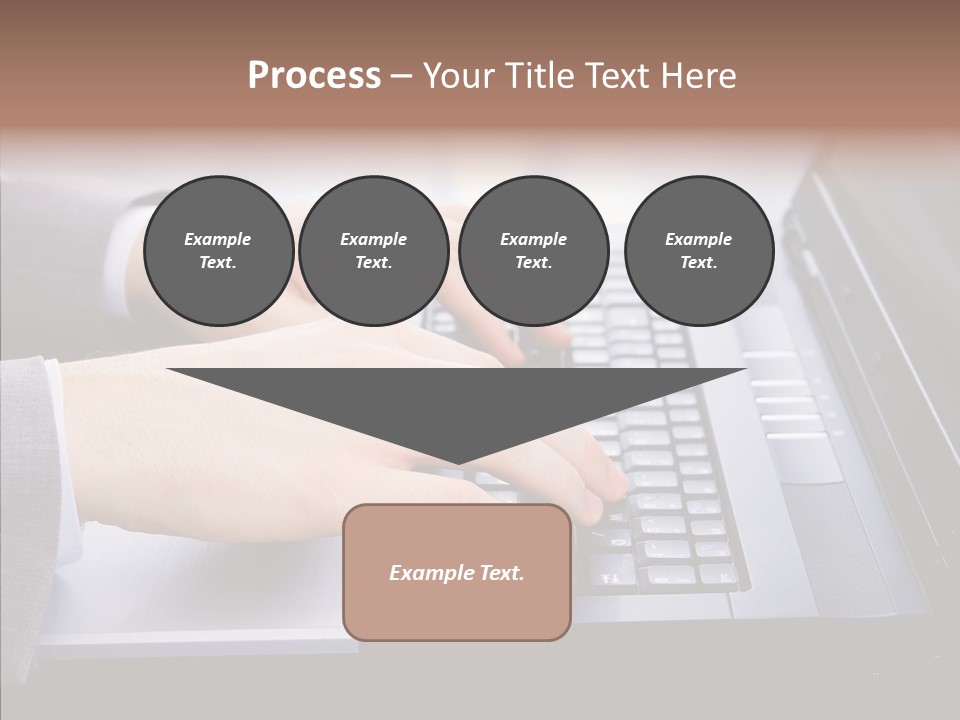Communication Keyboard Pushing PowerPoint Template