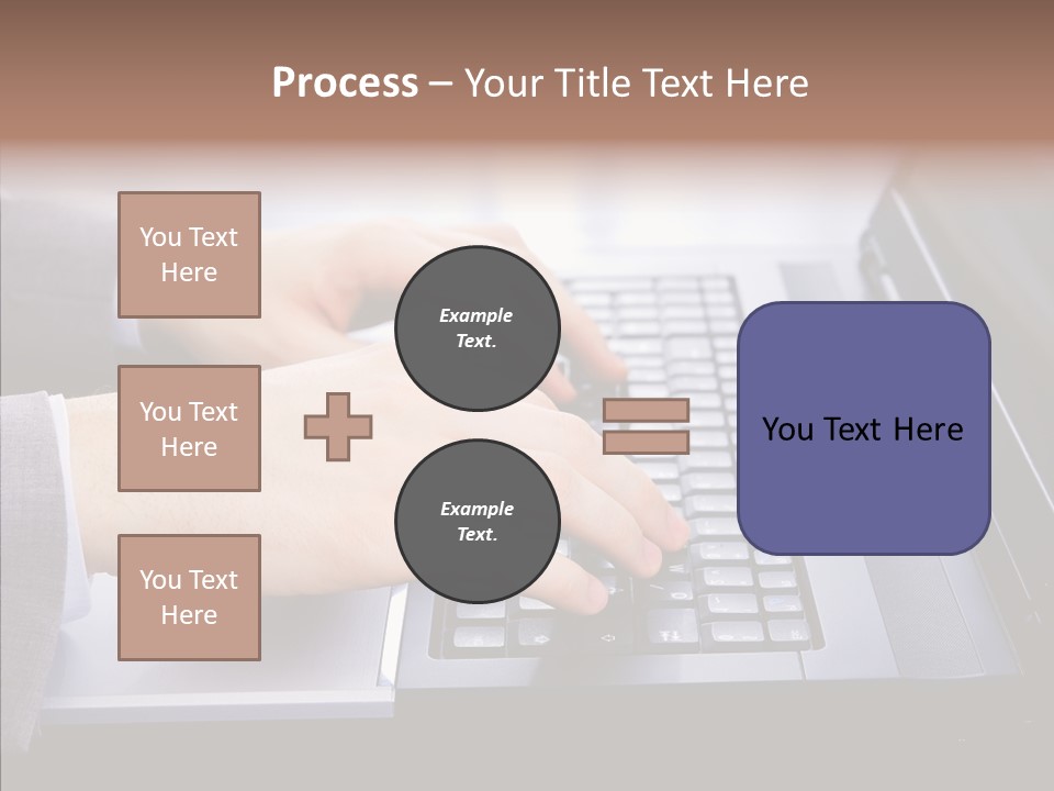 Communication Keyboard Pushing PowerPoint Template