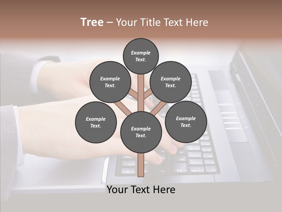 Communication Keyboard Pushing PowerPoint Template