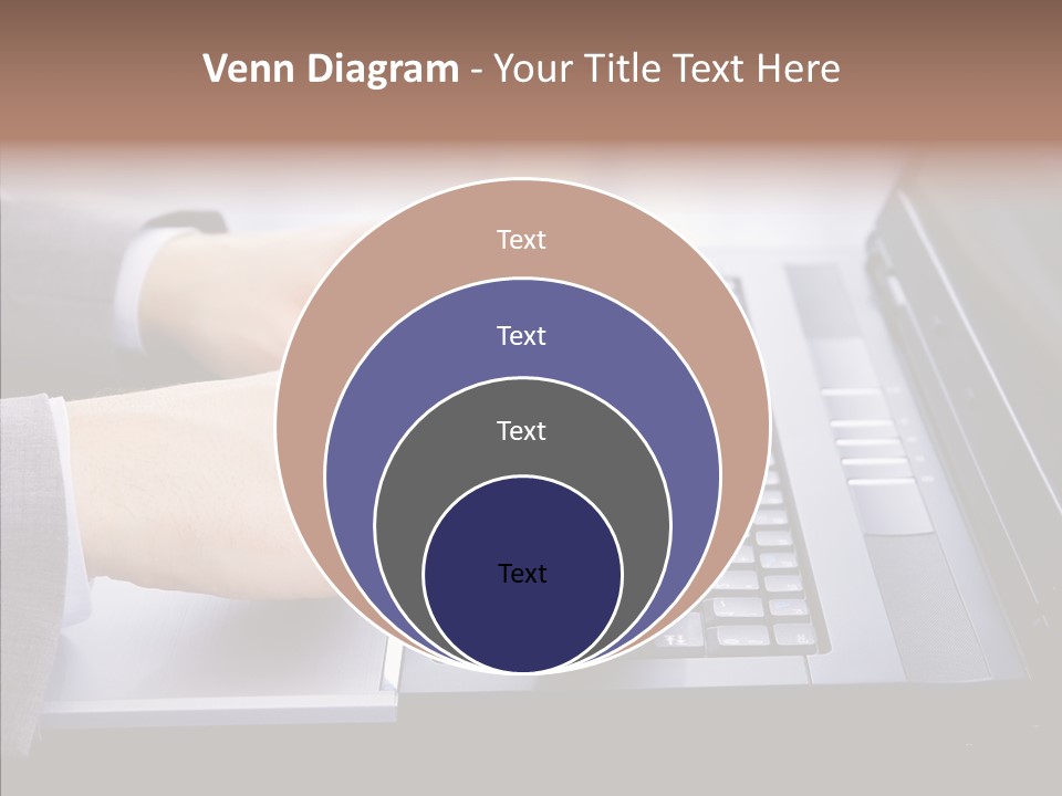 Communication Keyboard Pushing PowerPoint Template