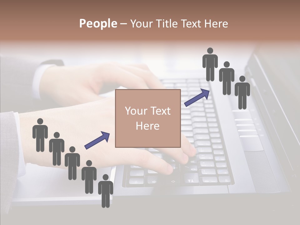 Communication Keyboard Pushing PowerPoint Template