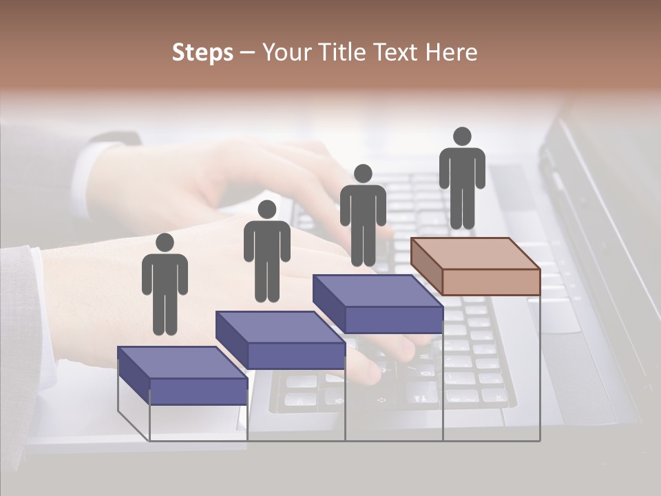 Communication Keyboard Pushing PowerPoint Template