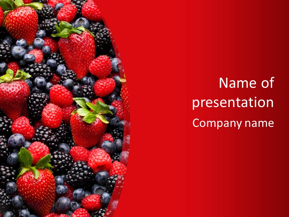 Raspberry Health Colorful PowerPoint Template