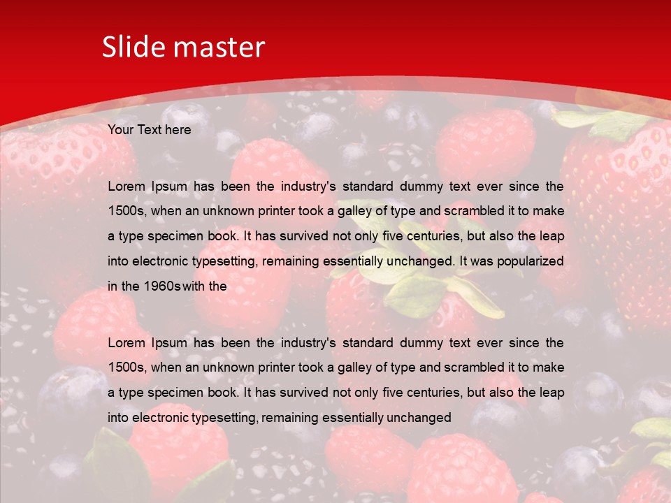 Raspberry Health Colorful PowerPoint Template