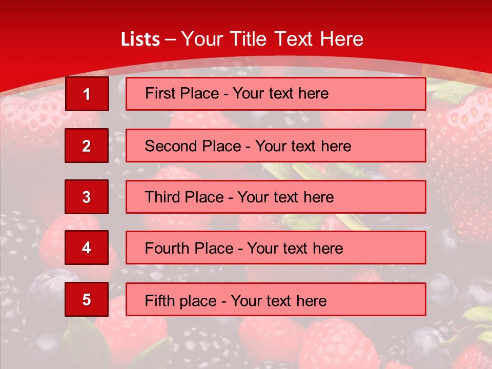 Raspberry Health Colorful PowerPoint Template