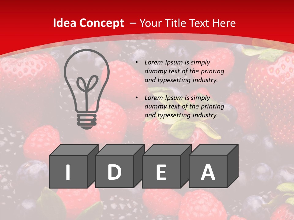 Raspberry Health Colorful PowerPoint Template