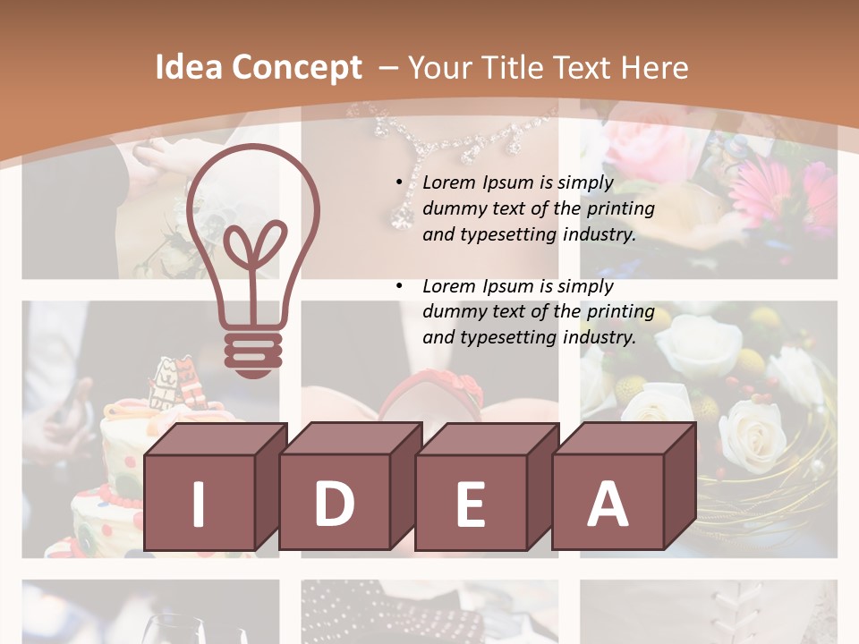 Sweet Tender Wed PowerPoint Template