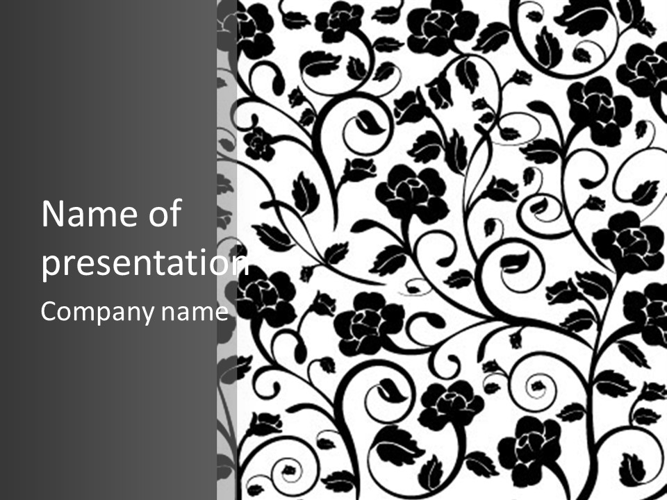 Textile Black Seamless PowerPoint Template
