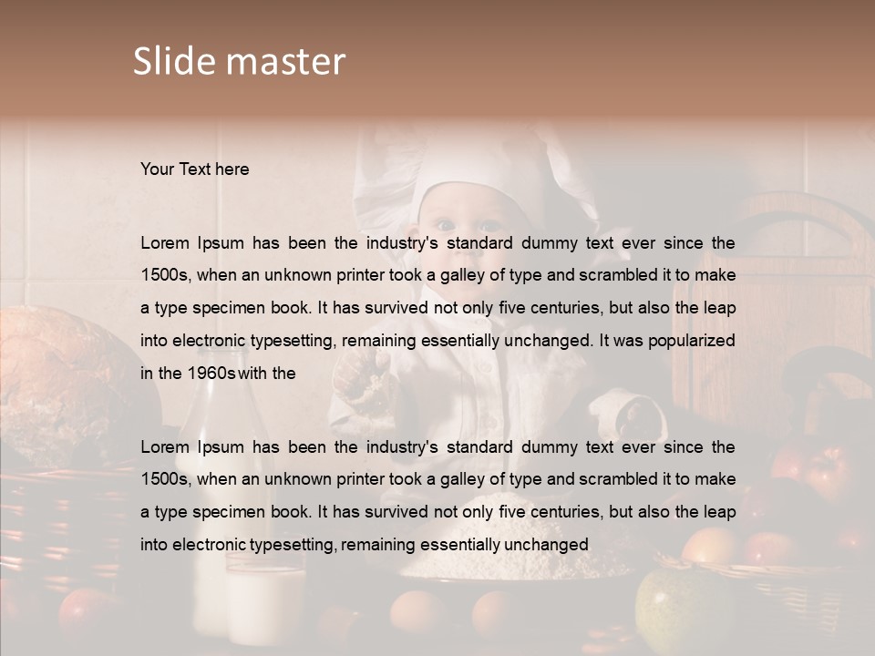 Flour Cute Kid PowerPoint Template