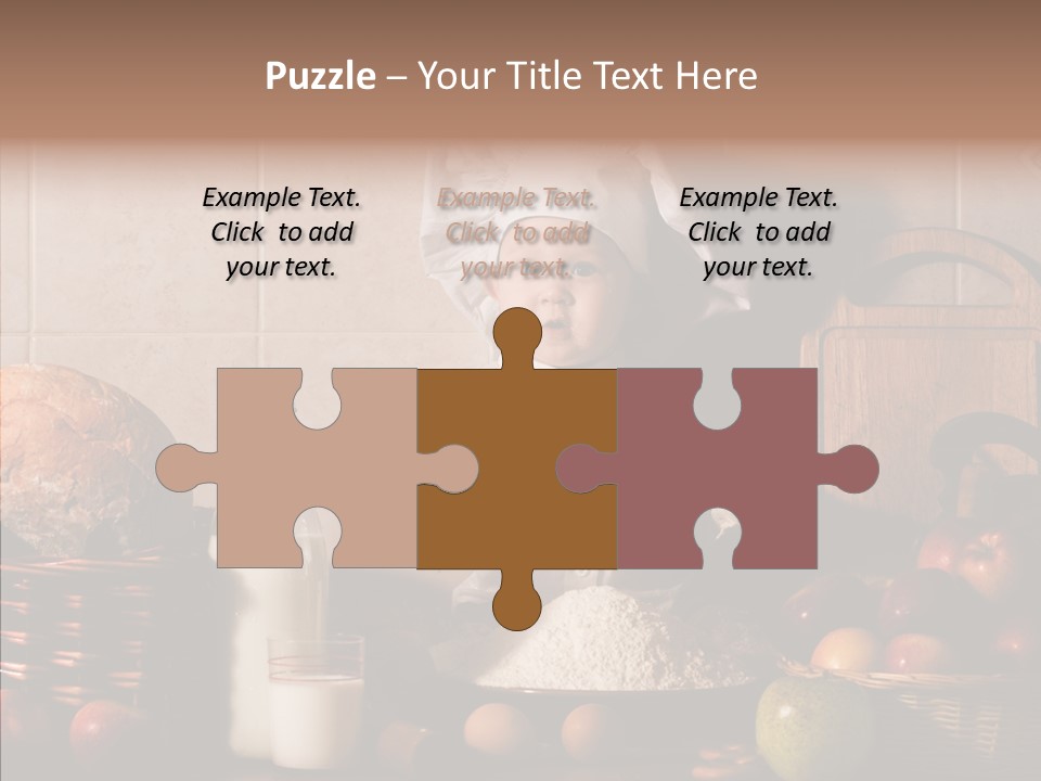 Flour Cute Kid PowerPoint Template