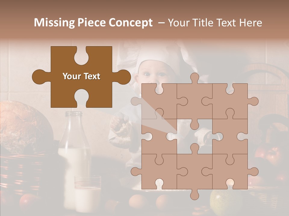 Flour Cute Kid PowerPoint Template