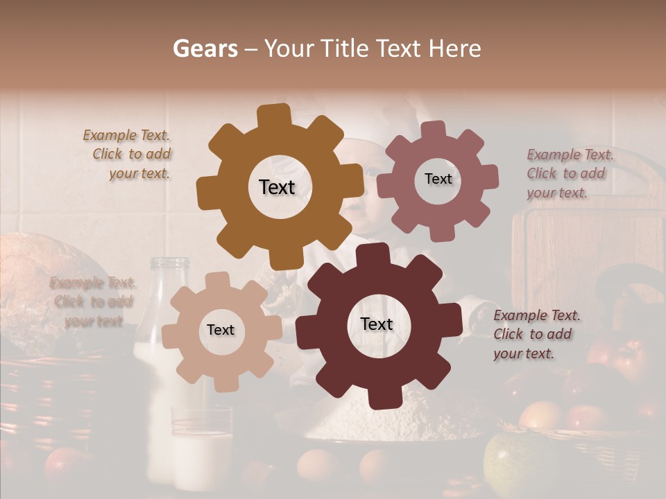 Flour Cute Kid PowerPoint Template