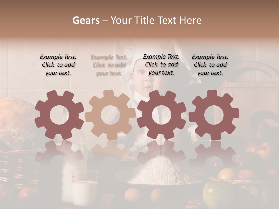 Flour Cute Kid PowerPoint Template