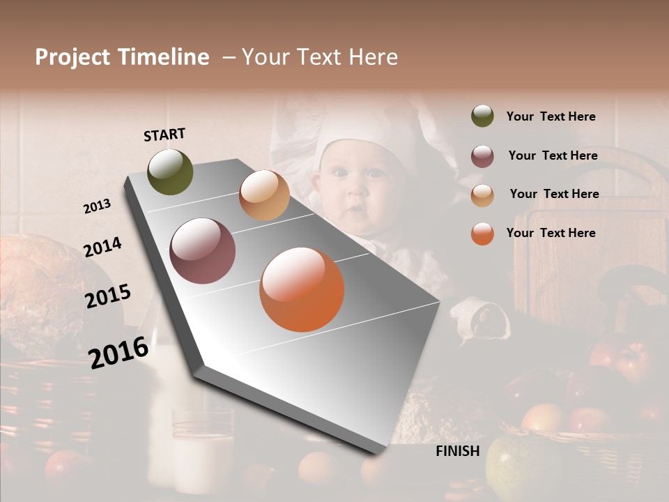 Flour Cute Kid PowerPoint Template