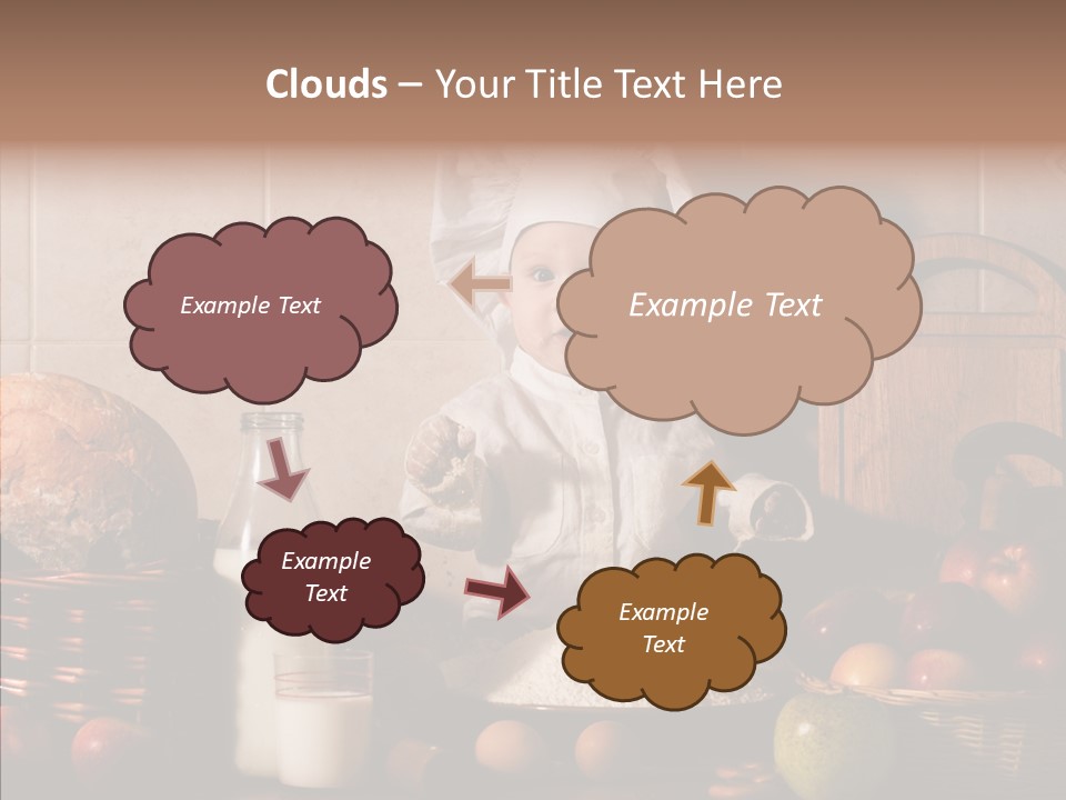 Flour Cute Kid PowerPoint Template