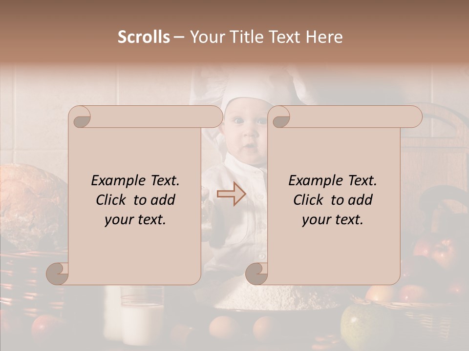 Flour Cute Kid PowerPoint Template