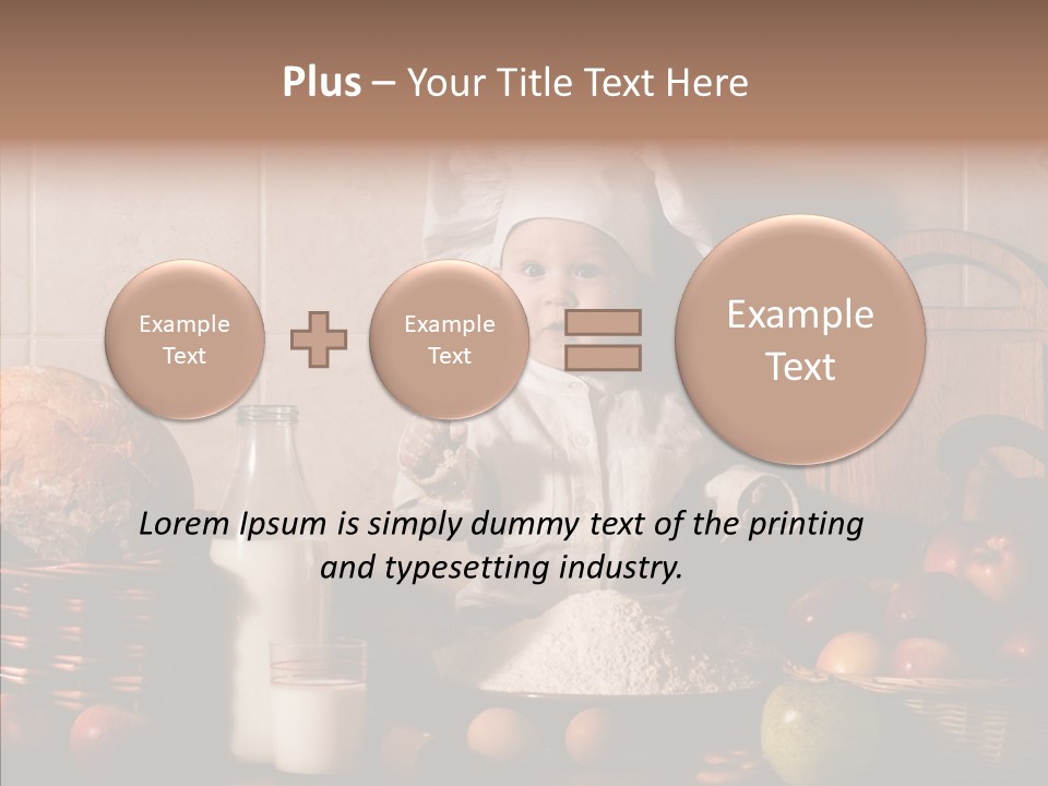 Flour Cute Kid PowerPoint Template