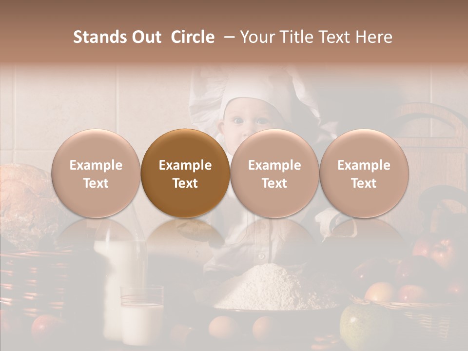 Flour Cute Kid PowerPoint Template