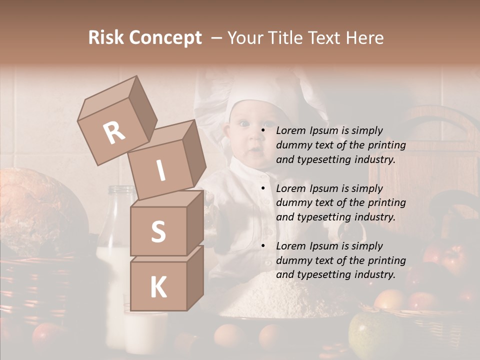 Flour Cute Kid PowerPoint Template