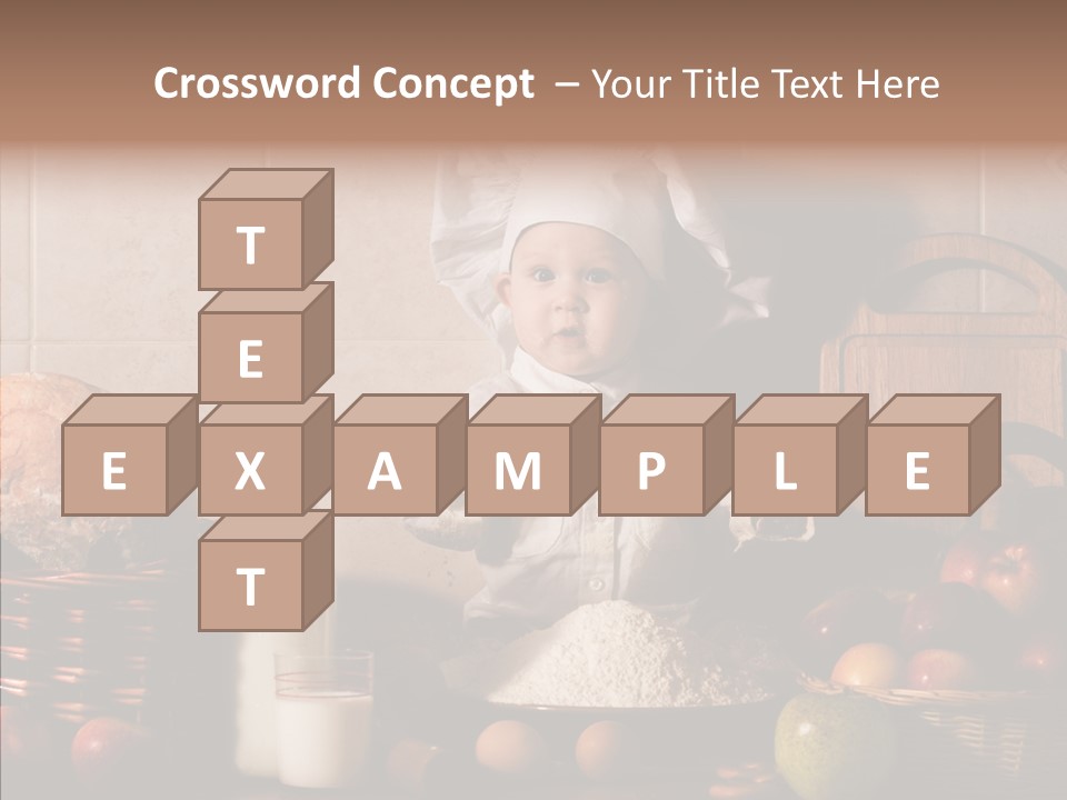 Flour Cute Kid PowerPoint Template