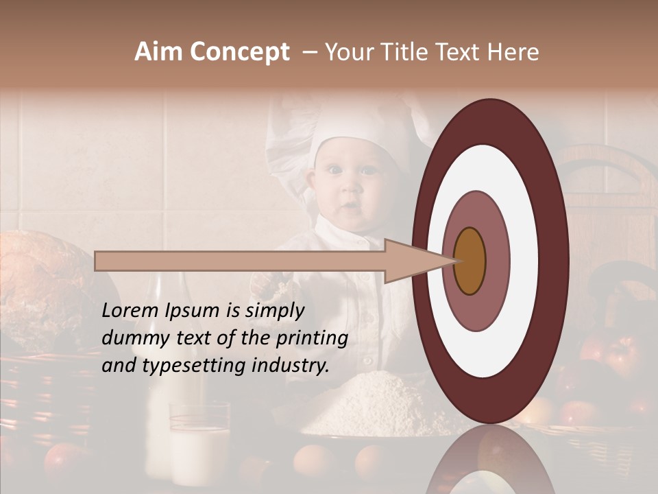 Flour Cute Kid PowerPoint Template