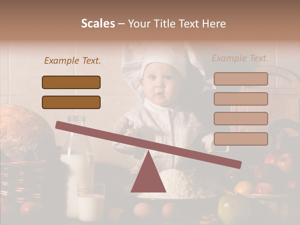 Flour Cute Kid PowerPoint Template