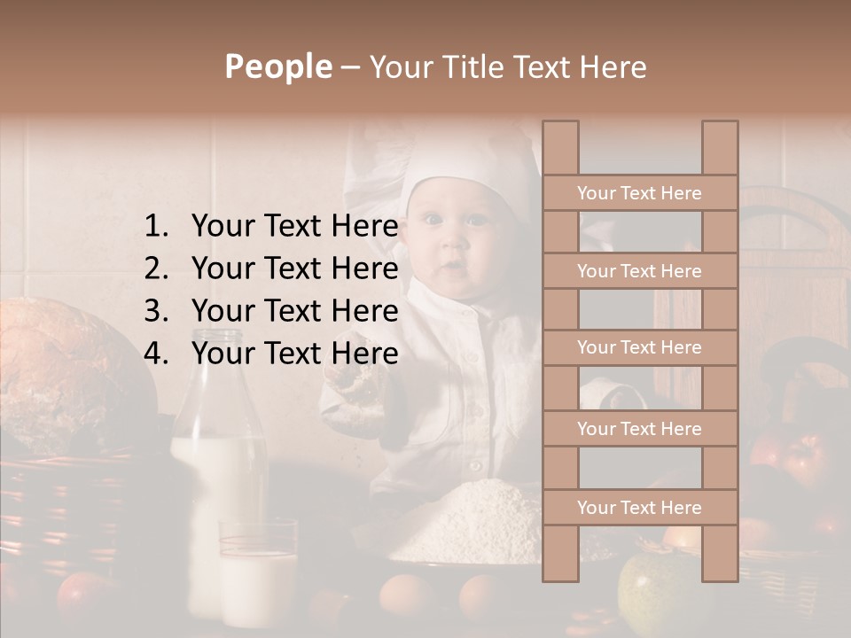 Flour Cute Kid PowerPoint Template